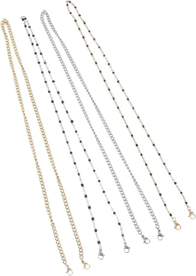 Masker Ketting - Bril Houder - Veilig Dragen - Set van 12 stuks - 50 cm lengte - Goud en Zilver