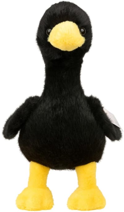 Gans Zwart Pluche Knuffel Dier 40 cm - Speelgoed Knuffels voor Kinderen Jongens Meisjes - Kawaii Kussen - TikTok Plush Toy - Goose Vogel Eend Duck