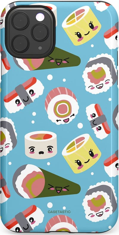 Casetastic Hoesje Geschikt voor Apple iPhone 11 Pro Max - Stijlvolle Beschermende Duo-layer Case - Sushi mania