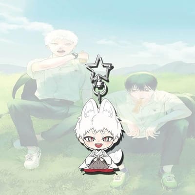 Anime The Summer Hikaru Died Cosplay Sleutelhanger Unisex Kawaii Acryl Sleutelhanger Sleutelketting 2 Stuks/set Tas Decoratie Ornament Prop white