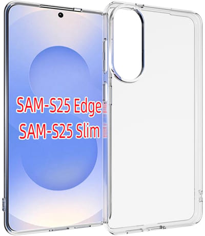 MobyDefend Hoesje - Geschikt voor Samsung Galaxy S25 Edge - Transparante TPU Backcover - Volledig Doorzichtig