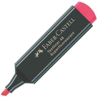 Faber-Castell tekstmarker 48 - fluoriserend rood - markeerstift - FC-154821