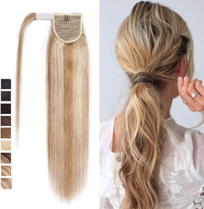 Echthaar Ponytail Extensions voor een Volumineuze Staart, Clip-in Haarverlenging met Remy Haar
