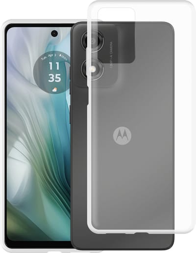 Just in Case hoesje geschikt voor Motorola Moto E14 Hoesje Siliconen - Flexibele Case - Transparant