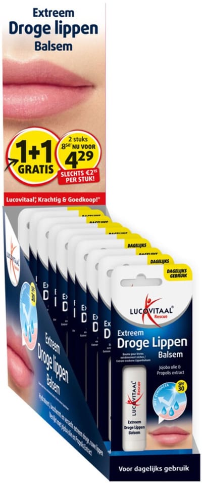 Lucovitaal Extreem Droge Lippenbalsem - 2 x 5 gr - Voordeelverpakking