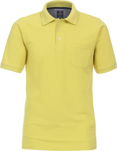 Redmond regular fit heren polo - pique - geel