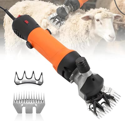 Elektrische Schaapscheermachine en Schapenschaar 690W Vermogen 2400 RPM 6 Snelheidsniveaus voor Schapen Geiten Alpaca Lama Boerderijdieren Farm Dieren Orange