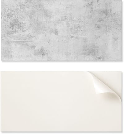 Vinylpaneel met decoratie voor keuken of badkamer, 100x50 cm, ruwe betontextuur.