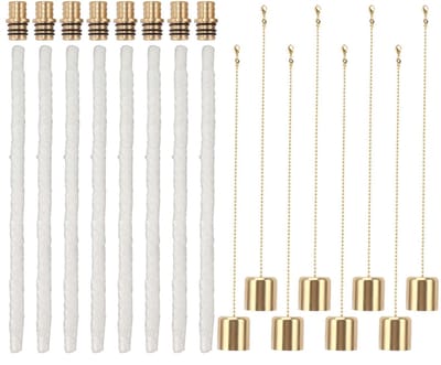 Dailygoods- Vervanging Wick Langdurige Glasvezel - 10 Stuks - Outdoor Tiki Torch - Fakkelvervanging - Eenvoudige Installatie - Verbeterde Prestaties - Fakkel Lont