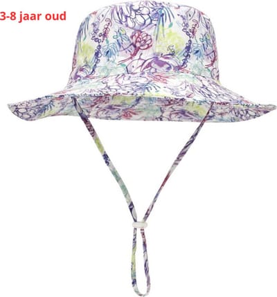 Nivard Zonnehoed - Reishoed - UV Beschermende Hoed - Bucket Hat - Festival - Pet - Hoedje Voor Kinderen - Hoofdbescherming - Aliëns - 3-8 Jaar