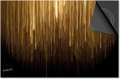 Inductie beschermer 60x60 - afdekplaat inductie mat - Dietrix Kookplaat beschermer - Exclusief - Black en Gold - Strepen goud