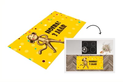 Keukenloper - Loper keuken - Verjaardag - Kind Jaar - 120x60 cm - Keukenloper vinyl