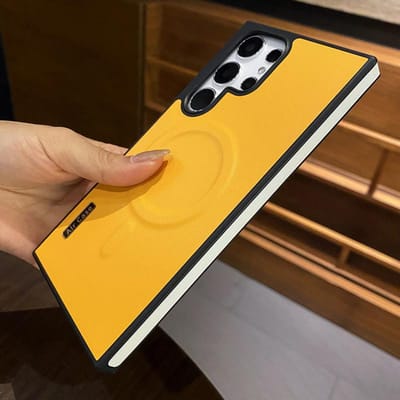 Coque de luxe en cuir mat à chargement sans fil magnétique pour Samsung Galaxy S24 Ultra S23 S22 Antichoc Protection souple du pare-chocs For S25
