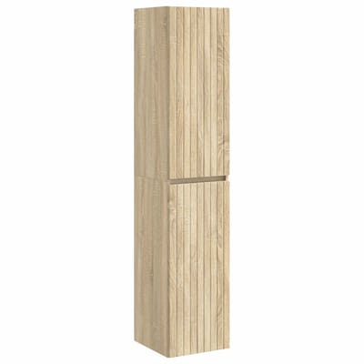 vidaXL - Wandgemonteerde - Badkamerkast - Sonoma - Eiken - 33 - x - 34,5 - x - 160 - cm