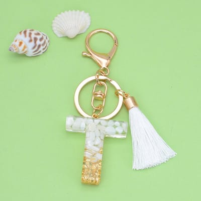 Letter Sleutelhanger A-Z – Luxe Initialen Sleutelhanger met Pompon & Kwastje – Tashanger voor Dames & Meisjes – Accessoire voor Sleutelbos, Handtas, Rugzak & Autosleutel – Persoonlijk Cadeau voor Vrouw, Moeder, Dochter & Vriendin