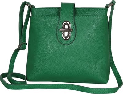 Italiaans echt lederen handtas schoudertas crossbody tas citybag crossover voor vrouwen GL007 Groen