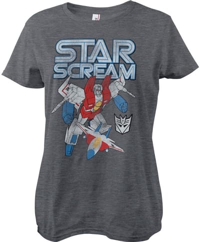Transformers Stars-crème Washed Girly Tee dames-T-shirt donker/heather