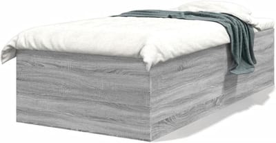 Bedframe - Bedstructuur - Goede nachtrust - Stevig materiaal - 100 x 200 cm - Sonoma grijs