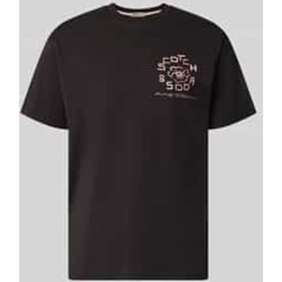 T-shirt met labelprint en ronde hals