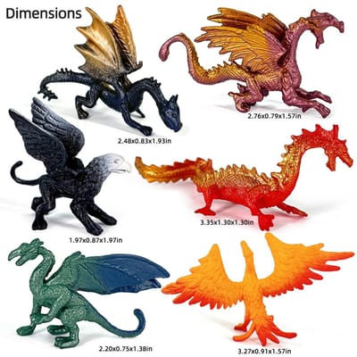 Vliegende Magische Draak Feniks Monsters Chinese Dinosauriërs Dier Speelgoed Actiefiguren Model Pvc Collectie Decoratie Kinderen Kerstcadeau