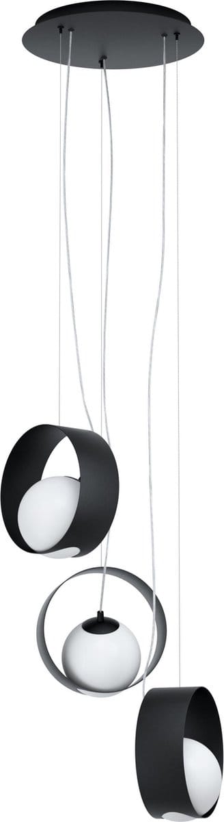 EGLO Camargo Hanglamp - 3 lichts - Ø35 cm - E14 - Zwart