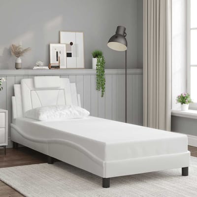 vidaXL - Bedframe - "Viana" - zonder - matras - kunstleer - wit - 90x190 - cm