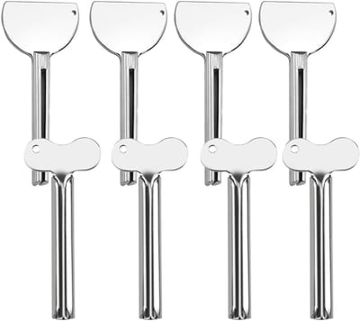 Dailygoods - 8 Stuks Metalen Tandpasta-Knijpers - Roestvrij Staal Tubeknijper