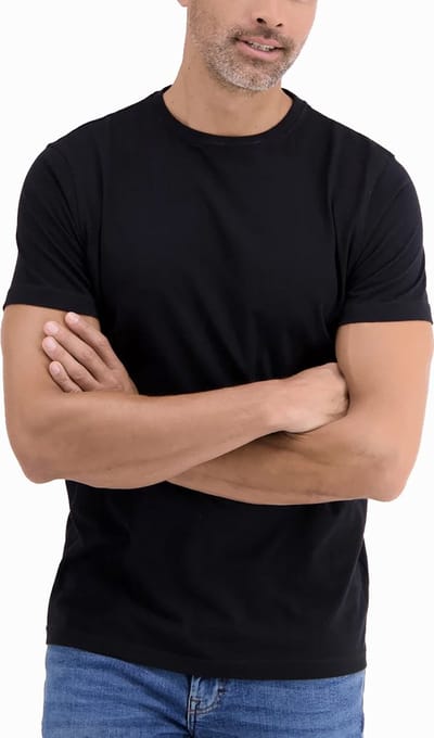 Lerros - Basic T-shirt - Heren - XL - Zwart - Katoen - 2003014 (2Pack)