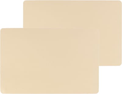 Secret de Gourmet tafel placemat PU- Set van 4x stuks -leer/leer look - beige - 45 x 30 cm - Tafel onderleggers