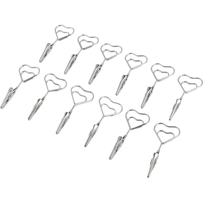 12 stuks 2,8 inch Dubbelzijdige Memoklem Metalen Kaarthouder Draad Fotoklem voor Ophangen Foto Display white