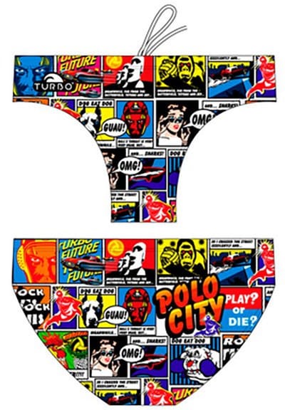 Turbo Comic Polo City Zwemslip Veelkleurig 2XL Man