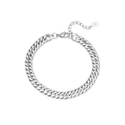 Armband vibes - Yehwang - Zilver - Stainless Steel - Schakel armband