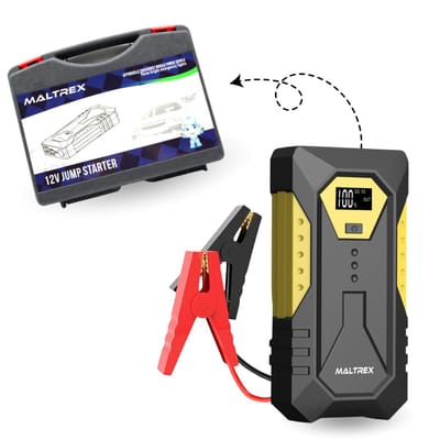 4in1 12V Jumpstarter - Voor Auto, Motor of Boot - Jump Starter Starthulp met Powerbank, LED Zaklamp en SOS Noodlicht - In Opbergkoffer