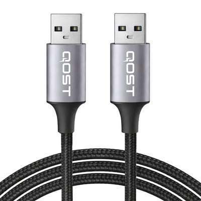 Qost - USB-A 3.0 naar USB-A 3.0 Kabel- 5 Gbps - Datakabel - USB Verlengkabel - 0.5 Meter - Spacegrey