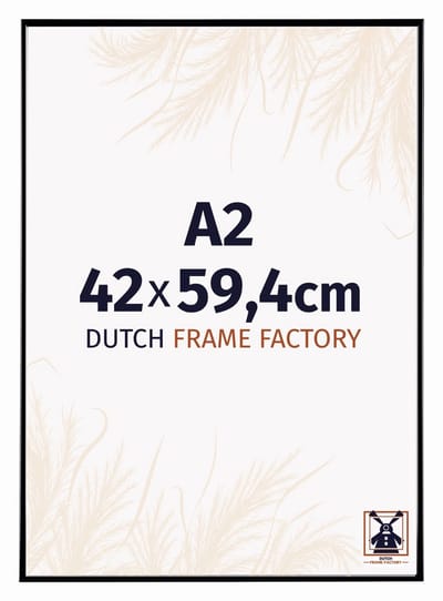 Fotolijst A2 42x59,4 cm - Kunststof - Zwart Hoogglans - Easy