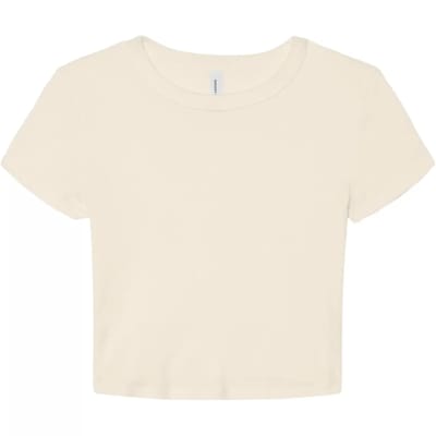 Bella+Canvas Women´s Micro Rib Baby Tee BL1010 - Solid Natural Blend - XS