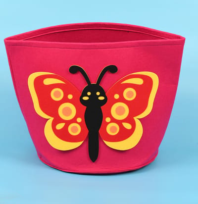 Speelgoedmand kinderen – Opbergmand Kinderkamer Wasmand – Kind Opbergzak speelgoed – Speelgoedkist decoratie - Vlinder