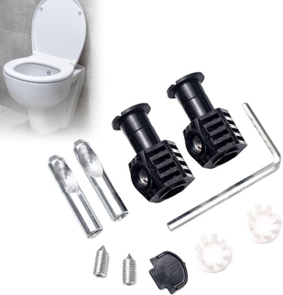 Toiletzitting Bevestiging - Toiletdeksel Schroeven - Badkamer Reparatie - Roestvrij Staal - Universeel Pasvorm - Zwart