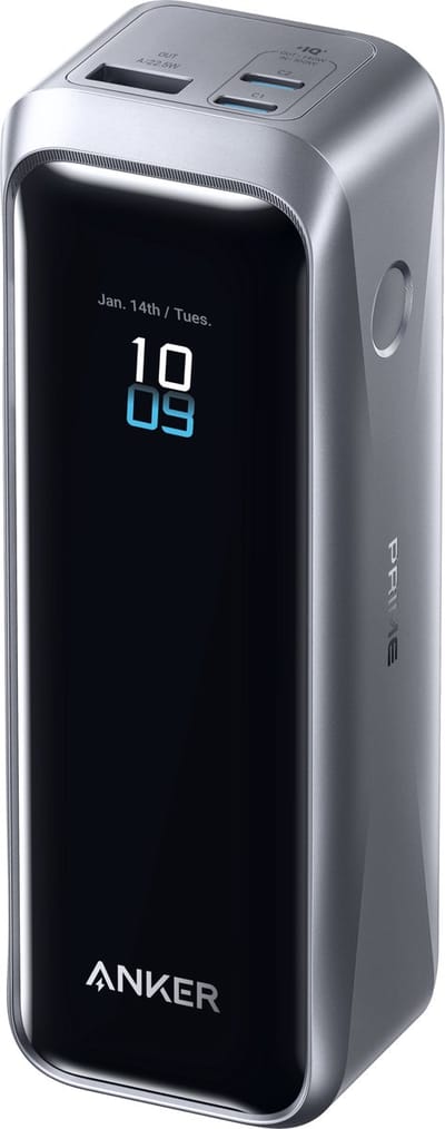 Anker Prime Power Bank 20.100mAh - 220W - 3 Poorten - Bidirectioneel opladen - Met app - TSA goedgekeurd