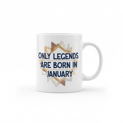 Only Legends Are Born in January Mok – Stijlvol Verjaardagscadeau Koffiemok – 330 ml Keramische Mok