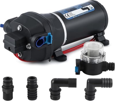 Zelfaanzuigende 24V DC Waterpomp 17 L/Min 2.8 Bar voor Caravan en Irrigatie