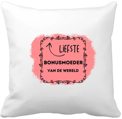 Akyol - liefste bonusmoeder van de wereld Kussen hoes - Moeder - de liefste bonusmoeder - moeder cadeautjes - moederdag - verjaardag - geschenk - kado - 40 bij 40 cm