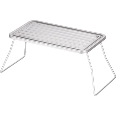 TOMSHOO Draagbare opvouwbare kampeergrill voor buiten Titanium BBQ-grillrooster Ultralichte minitafel voor white