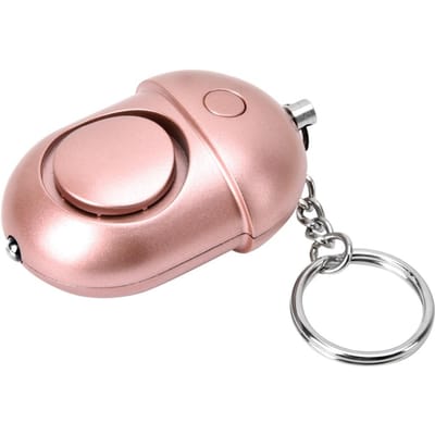 130db Persoonlijk Beveiligingsalarm Sleutelhanger Rosy Noodhulp Overleving Anti-verkrachtingssirene met LED gray