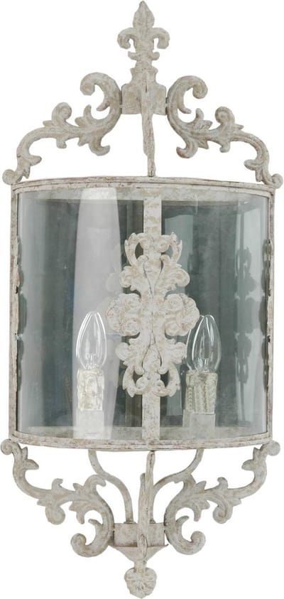 Clayre & Eef Wandlamp 33x19x72 cm Beige IJzer