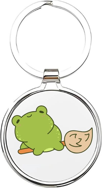 Akyol - Kikker Sleutelhanger - kikker - Dierenliefhebbers - Frog - groene kikker - Halloween sleutelhanger - Pad - amfibie - dier - dieren sleutelhanger - paskikker - sleutelhanger - 4 x 7,5 CM