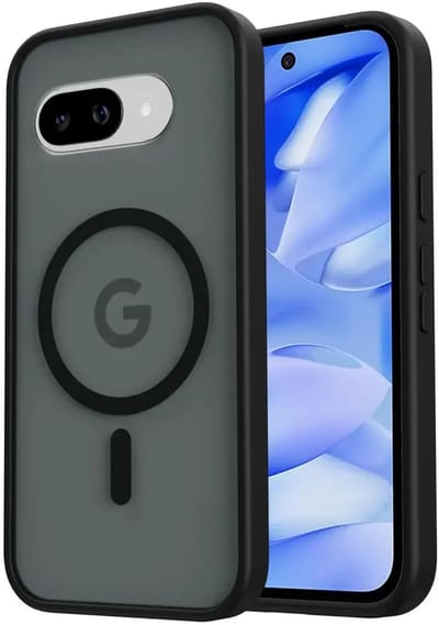 Hoesje Geschikt voor Google Pixel 9a - Compatibel met MagSafe - Matte Beschermhoes - Back Cover met Magneet - Zwart