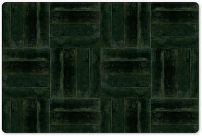Placemats 45x30 cm - Placemat kunststof - 1 stuk - Tegels - Zwart - Roest - Patronen - Borden onderleggers - Decoratie voor op tafel - Keuken tafeldecoratie accessoires - Vinyl onderlegger - Tafelversiering