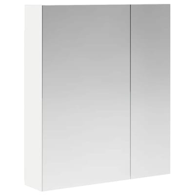 vidaXL - Badkamerspiegelkast - Wit - 60 - x - 14,5 - x - 70 - cm - Bewerkt - hout