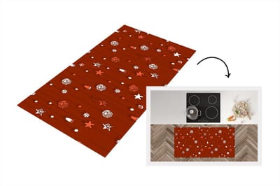 Keukenloper - Loper keuken - Patronen - Sterren - Kerstballen - 120x60 cm - Keukenloper vinyl